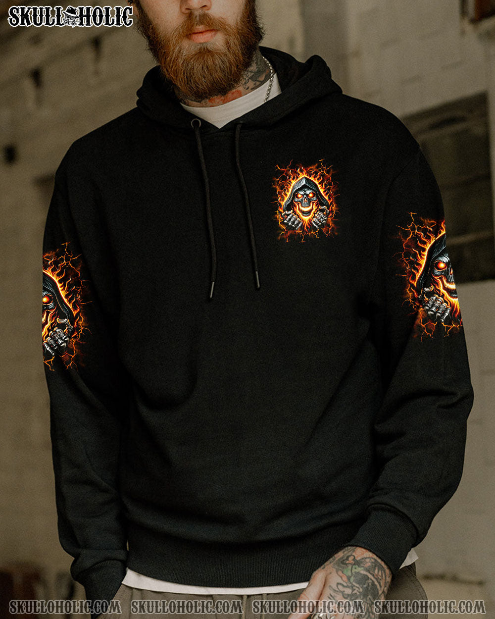 BLISSCORNERS I CAN'T GO TO HELL SKULL REAPER ALL OVER PRINT