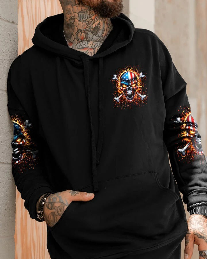 BLISSCORNERS AMERICA LIVE IT LOVE IT OR GET THE HELL OUT SKULL ALL OVER PRINT
