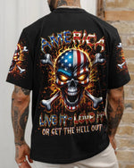 BLISSCORNERS AMERICA LIVE IT LOVE IT OR GET THE HELL OUT SKULL ALL OVER PRINT