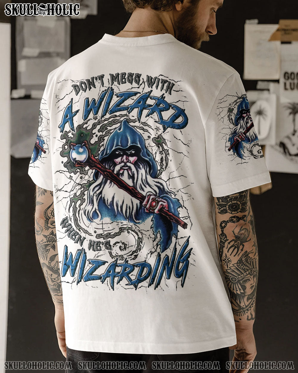 BLISSCORNERS DON'T MESS WITH A WIZARD HALLOWEEN ALL OVER PRINT