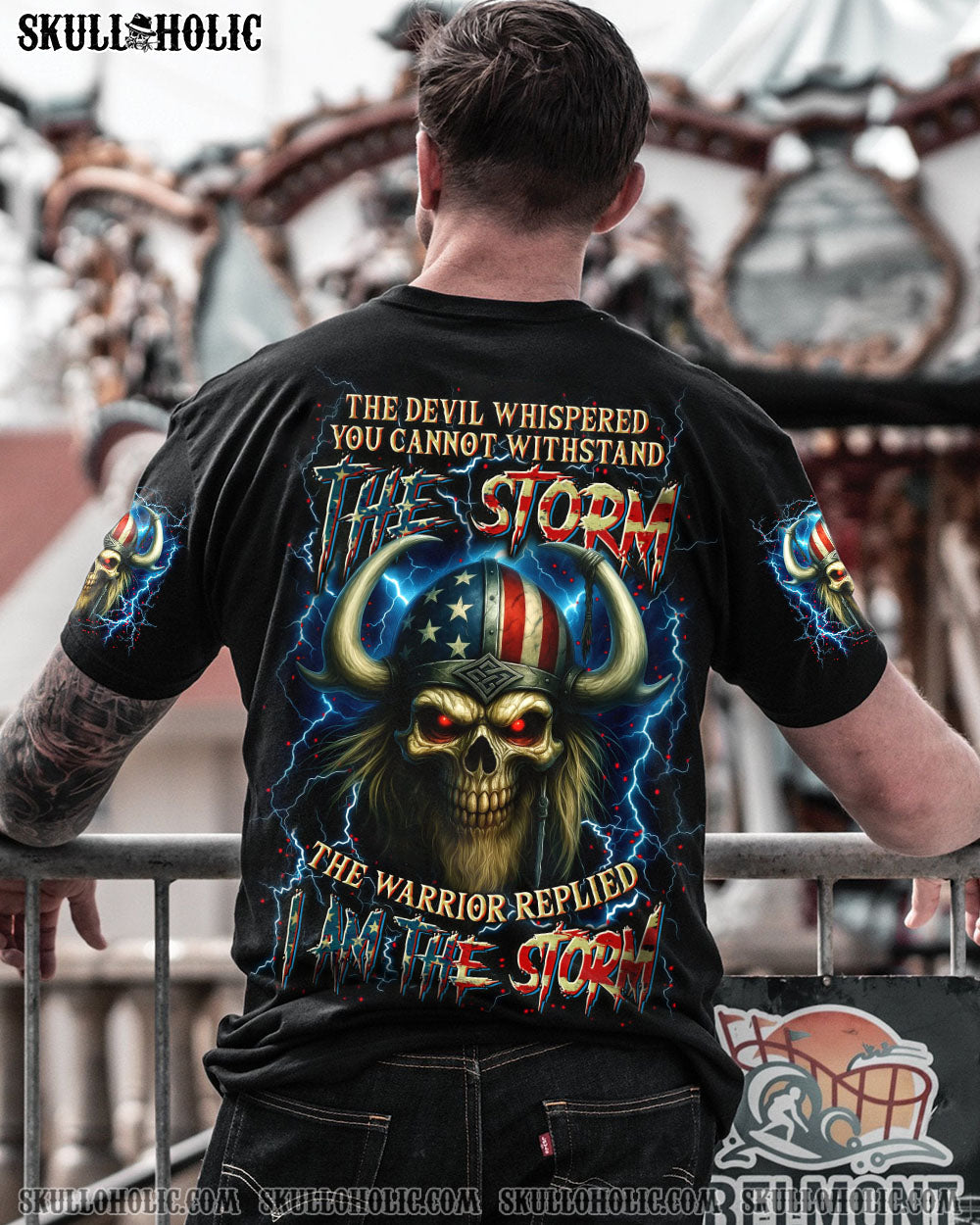 BLISSCORNERS I AM THE STORM SKULL WARRIOR ALL OVER PRINT