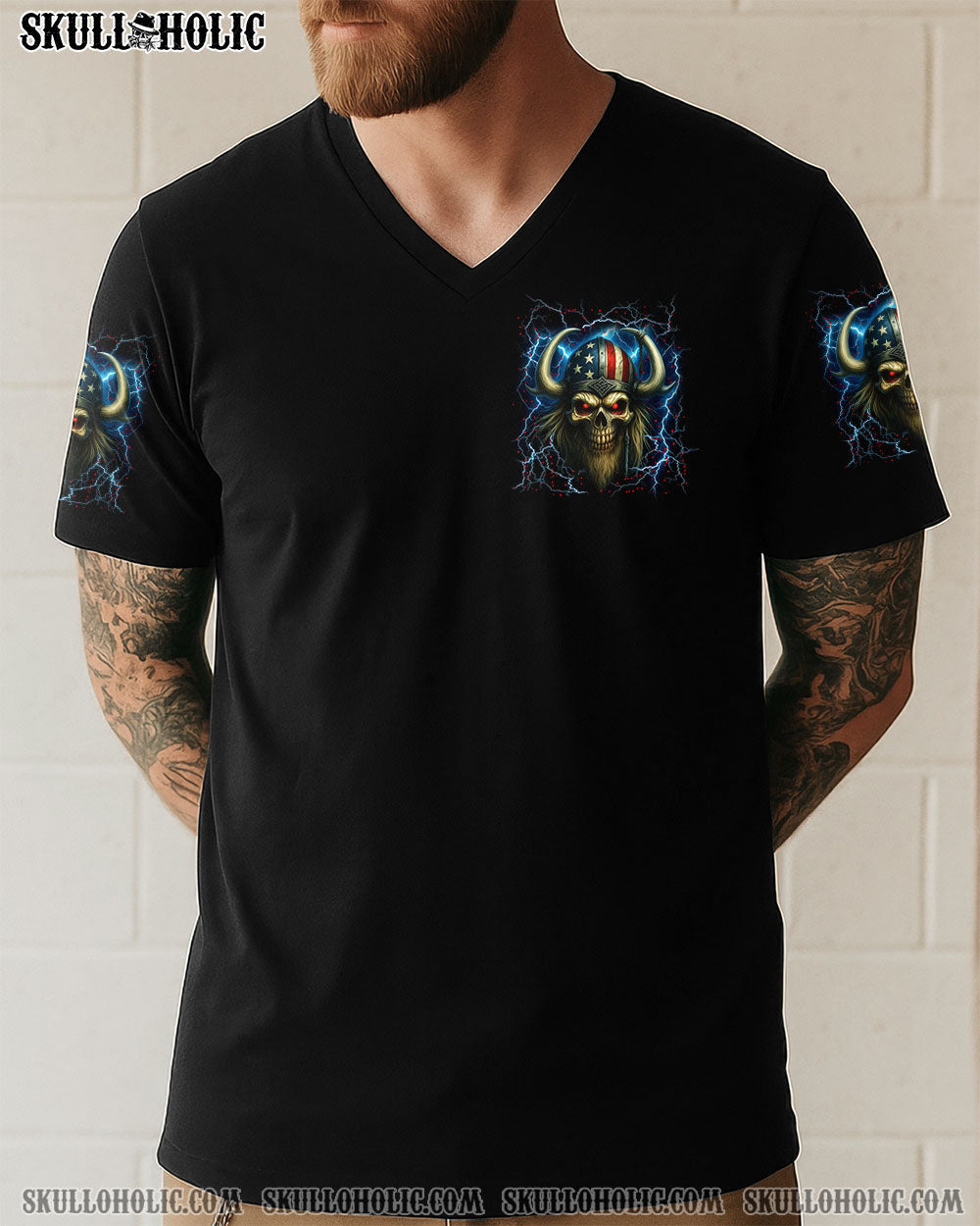 BLISSCORNERS I AM THE STORM SKULL WARRIOR ALL OVER PRINT