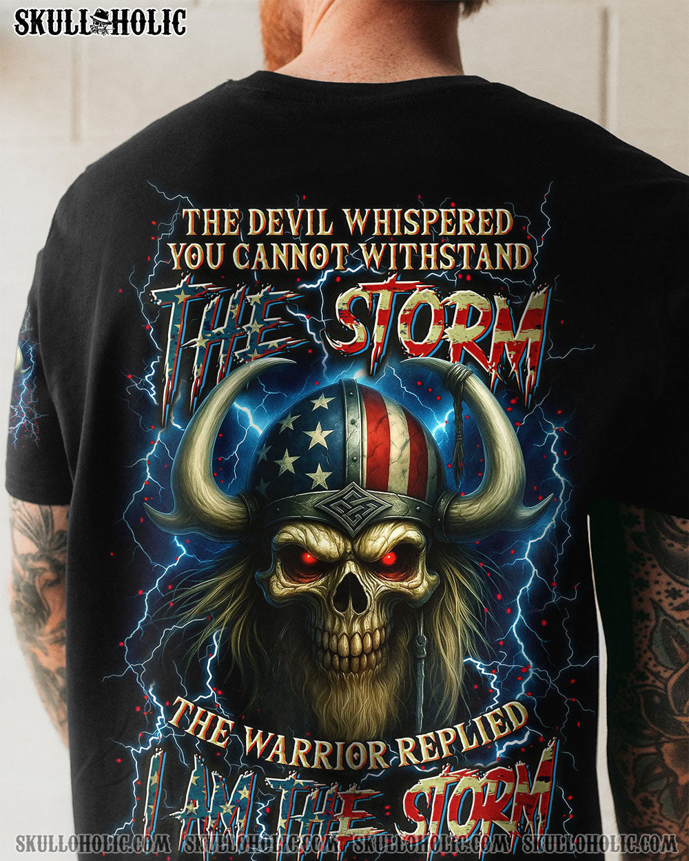 BLISSCORNERS I AM THE STORM SKULL WARRIOR ALL OVER PRINT