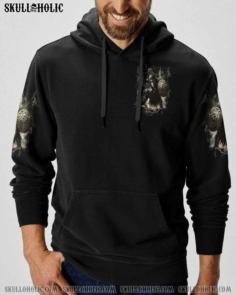BLISSCORNERS I DO NOT FEAR DEATH VIKING SKULL ALL OVER PRINT