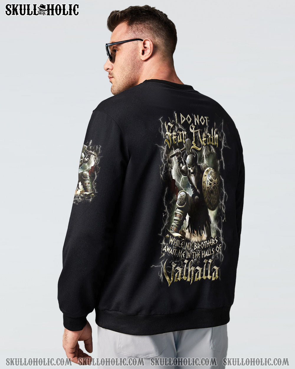 BLISSCORNERS I DO NOT FEAR DEATH VIKING SKULL ALL OVER PRINT