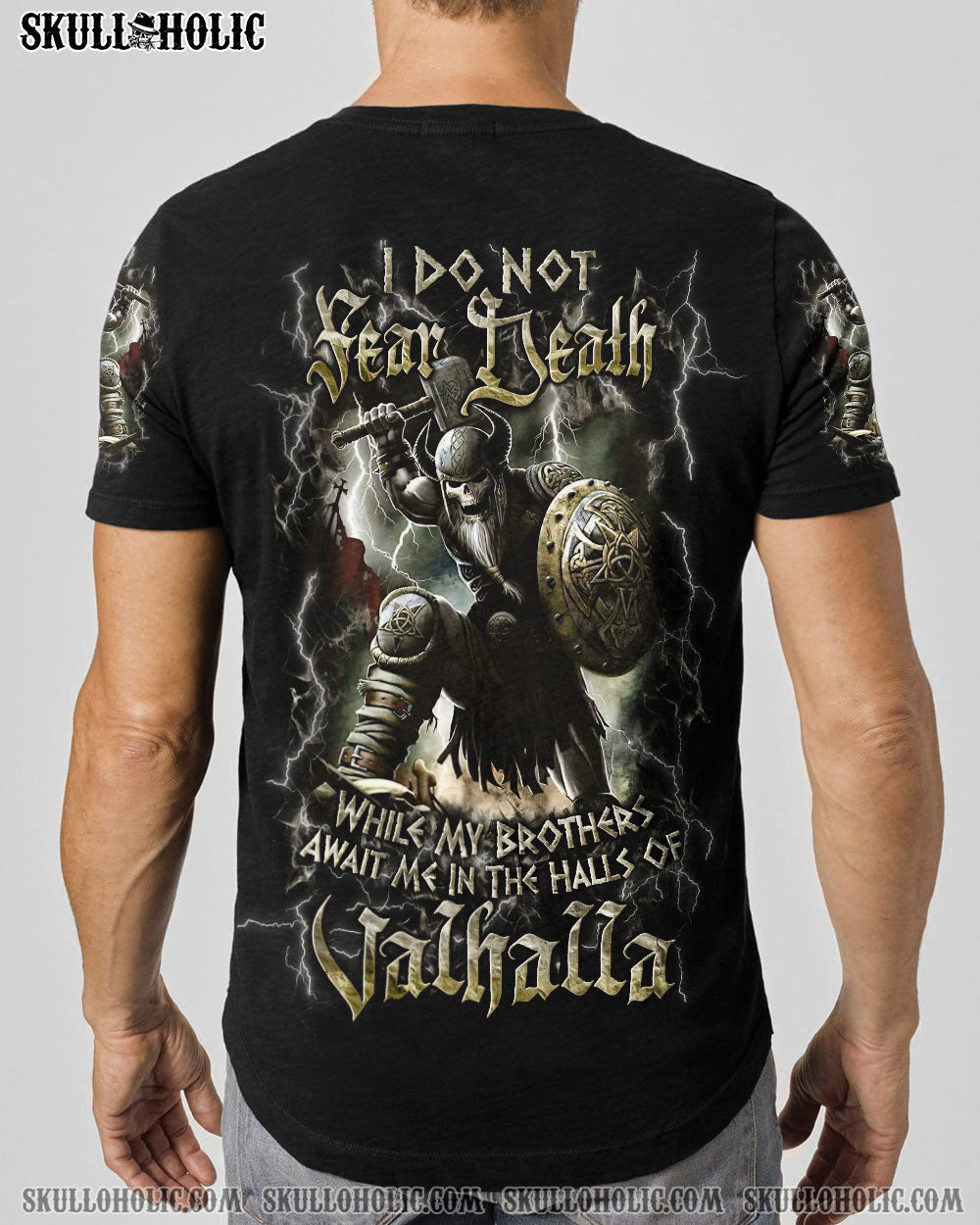 BLISSCORNERS I DO NOT FEAR DEATH VIKING SKULL ALL OVER PRINT