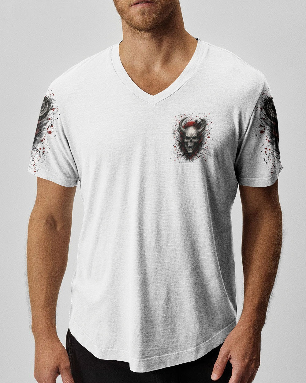 BLISSCORNERS I'M NEVER ALONE SKULL DEMON ALL OVER PRINT