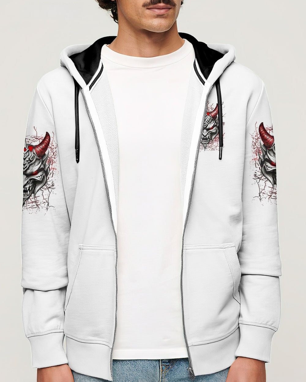 BLISSCORNERS I'M NEVER ALONE SKULL DEMON ALL OVER PRINT