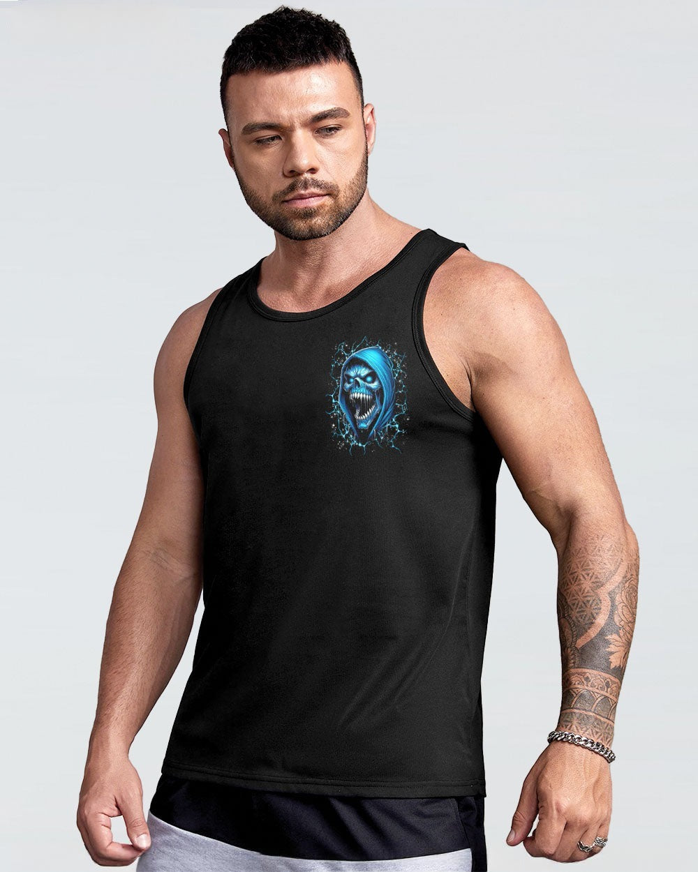 BLISSCORNERS I'M NOT ANTI-SOCIAL MAD REAPER SKULL ALL OVER PRINT