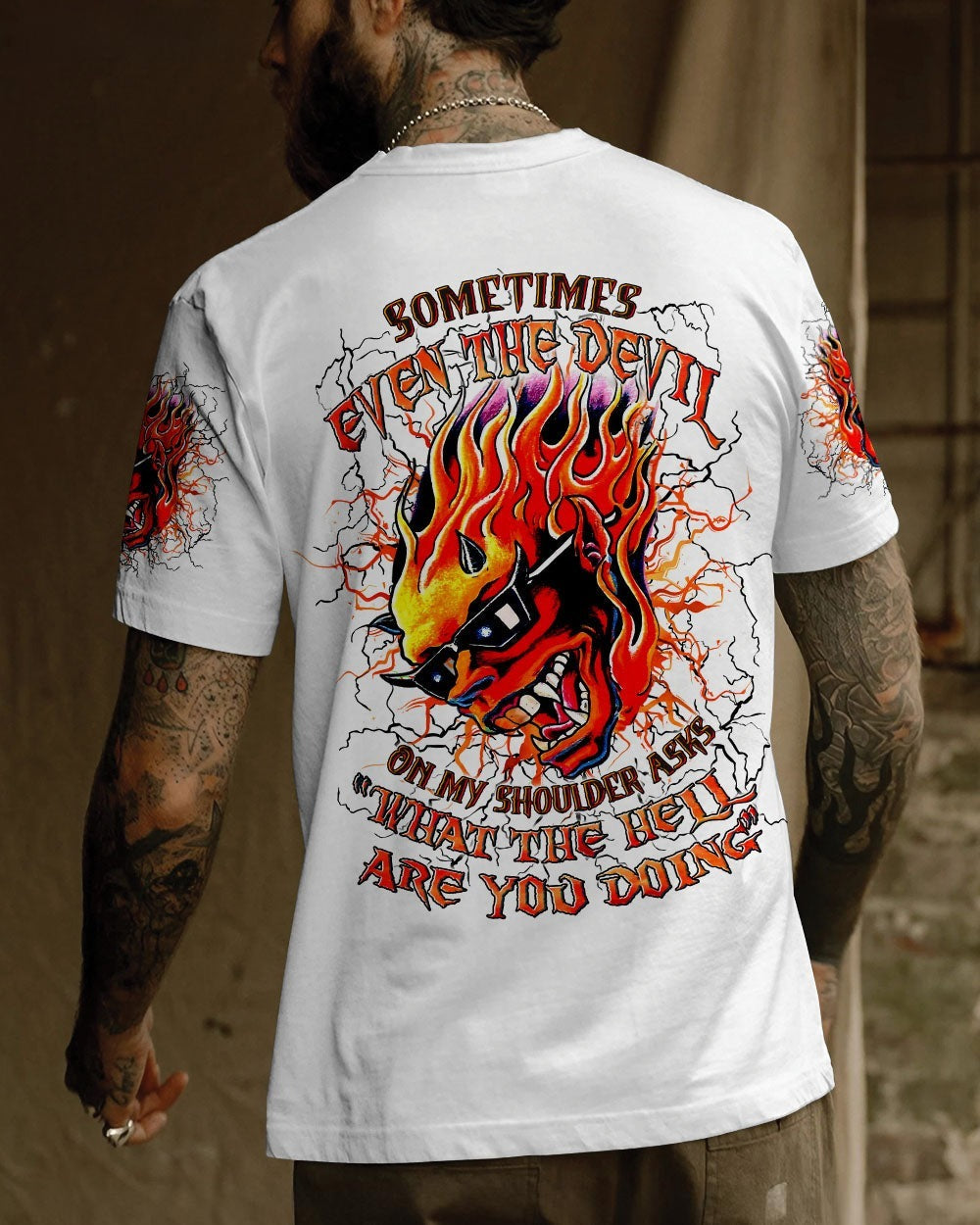 BLISSCORNERS SOMETIMES EVEN THE DEVIL SKULL ALL OVER PRINT