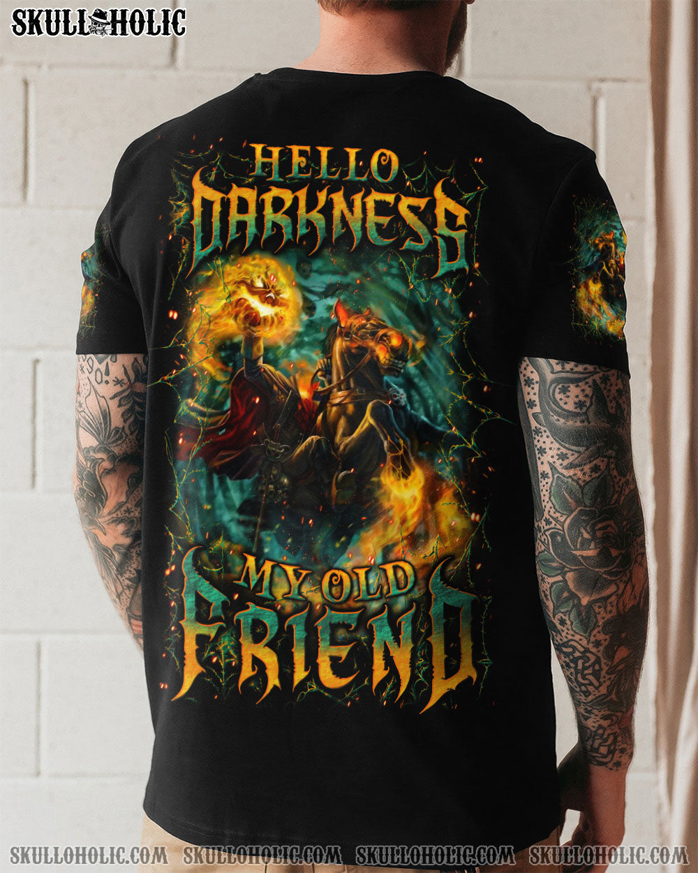 BLISSCORNERS HELLO DARKNESS MY OLD FRIEND HALLOWEEN ALL OVER PRINT