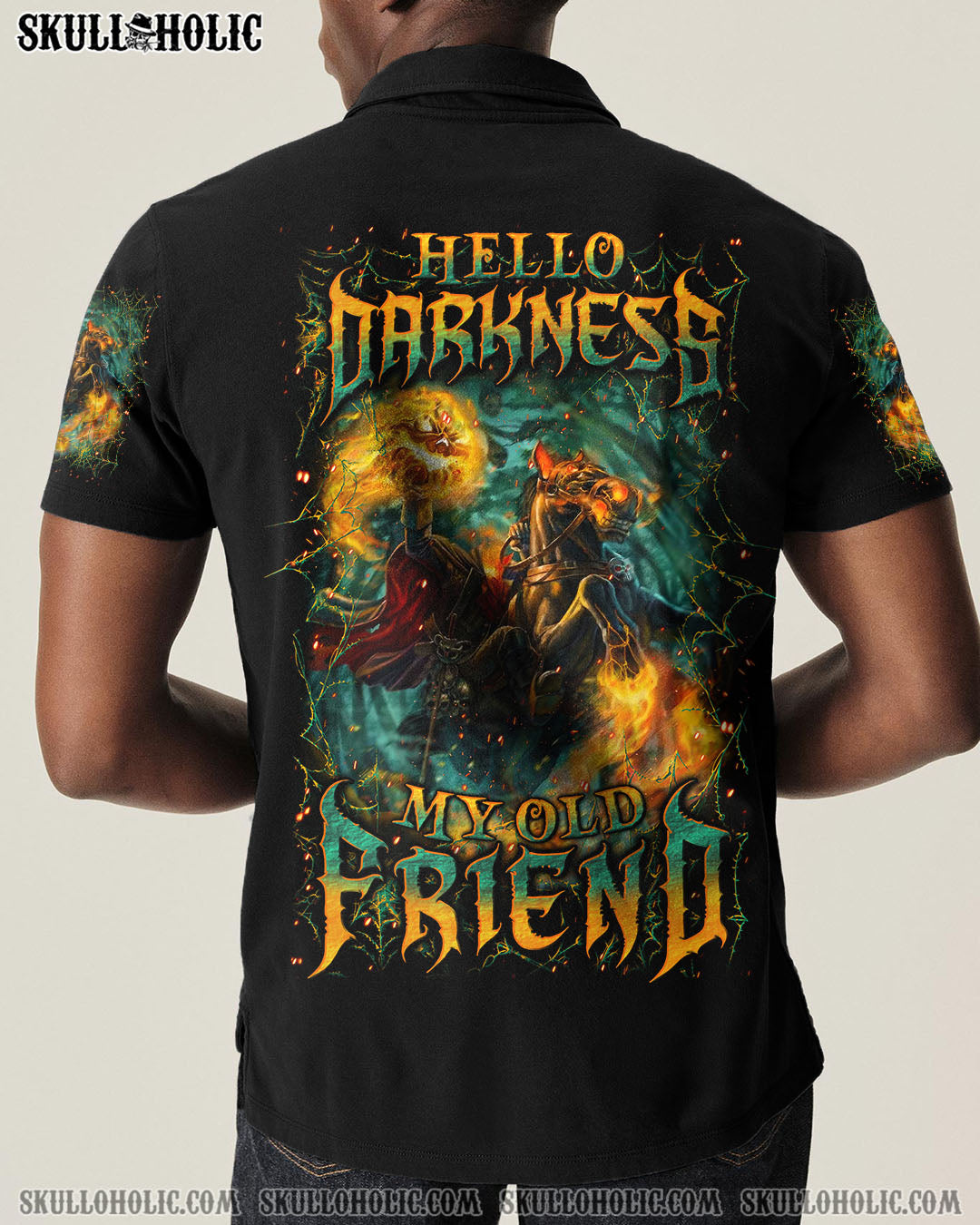 BLISSCORNERS HELLO DARKNESS MY OLD FRIEND HALLOWEEN ALL OVER PRINT