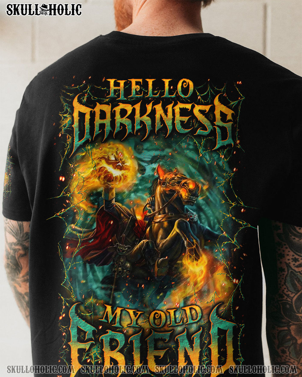 BLISSCORNERS HELLO DARKNESS MY OLD FRIEND HALLOWEEN ALL OVER PRINT