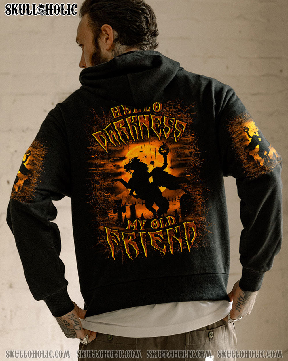 BLISSCORNERS HELLO DARKNESS MY OLD FRIEND HALLOWEEN ALL OVER PRINT