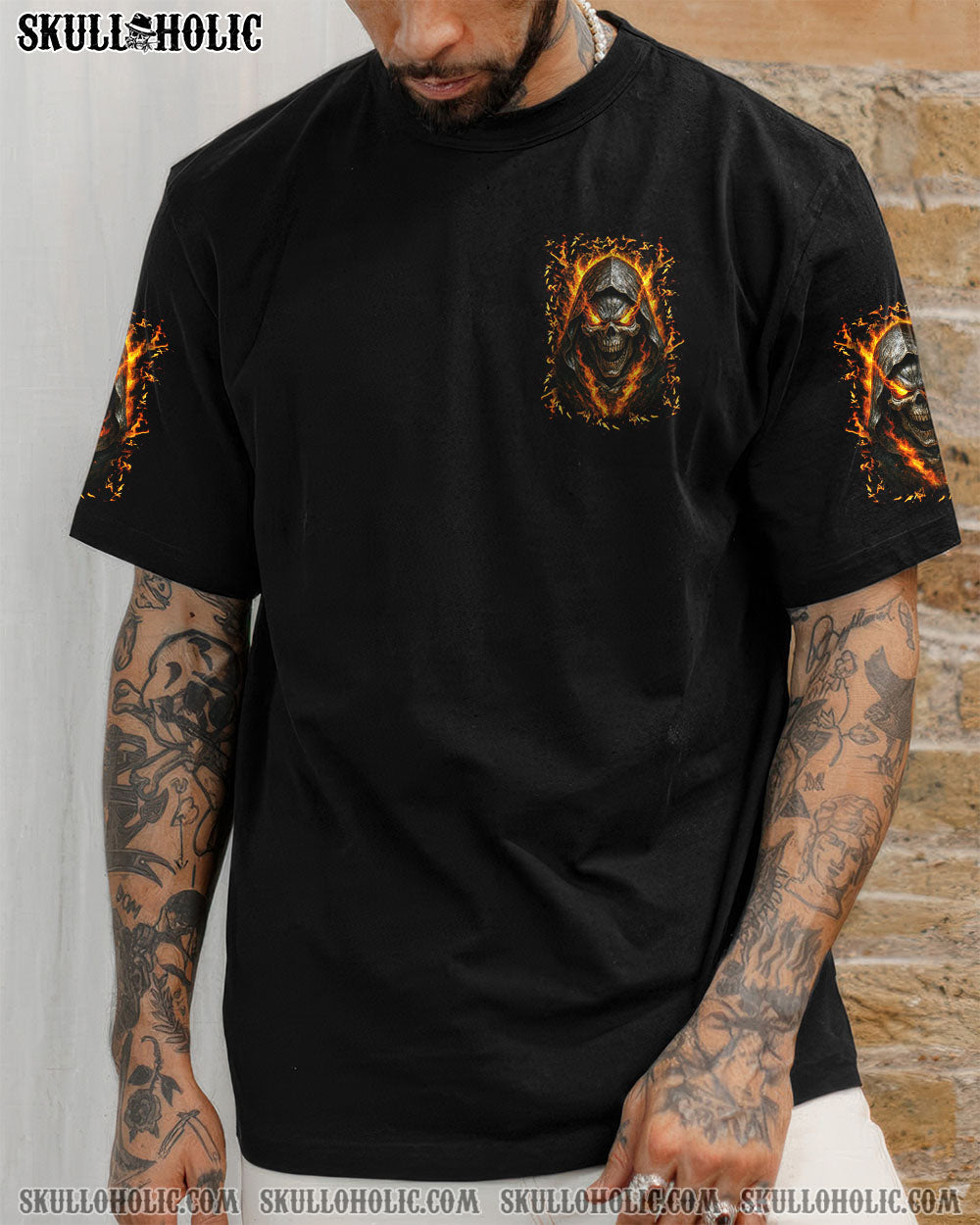 BLISSCORNERS I'M NOT ANTI-SOCIAL MAD REAPER SKULL ALL OVER PRINT