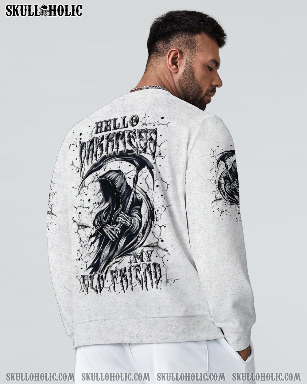 BLISSCORNERS HELLO DARKNESS MY OLD FRIEND REAPER ALL OVER PRINT