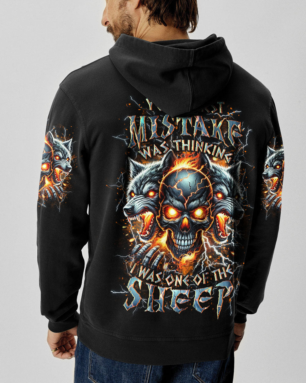 BLISSCORNERS YOUR FIRST MISTAKE WOLF SKULL ALL OVER PRINT