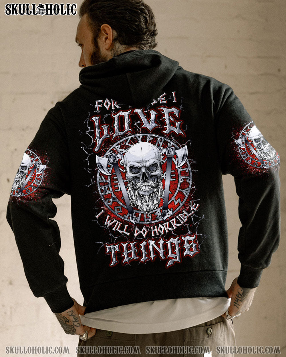 BLISSCORNERS FOR THOSE I LOVE VIKING SKULL ALL OVER PRINT