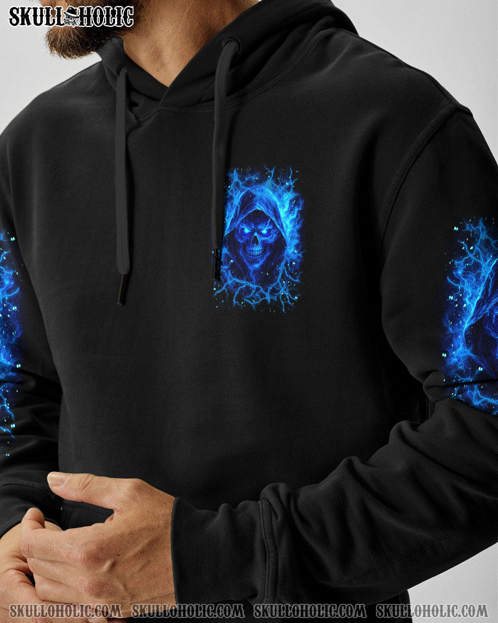 BLISSCORNERS I'M NOT ANTI-SOCIAL MAD REAPER SKULL ALL OVER PRINT