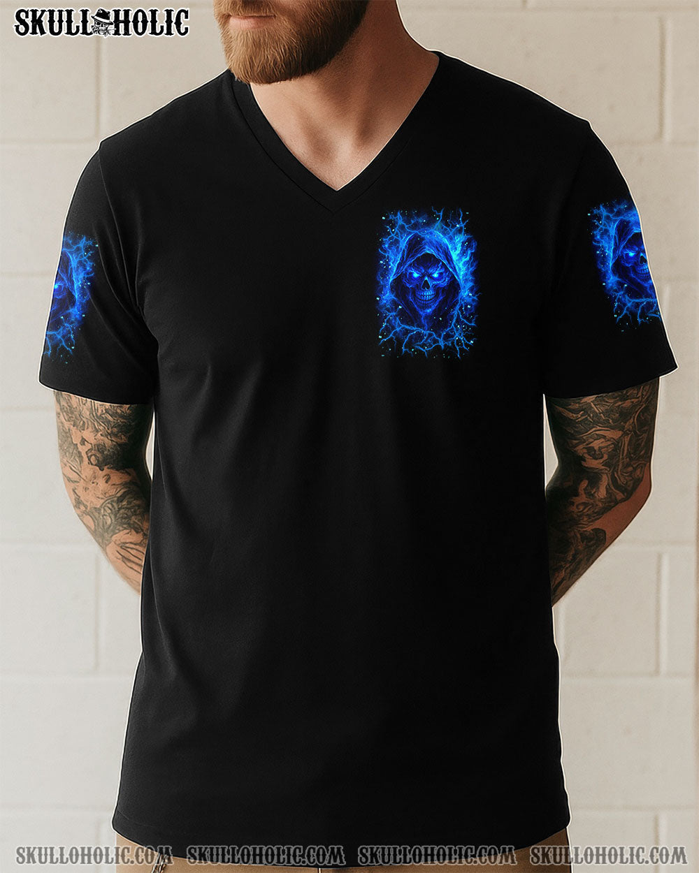 BLISSCORNERS I'M NOT ANTI-SOCIAL MAD REAPER SKULL ALL OVER PRINT