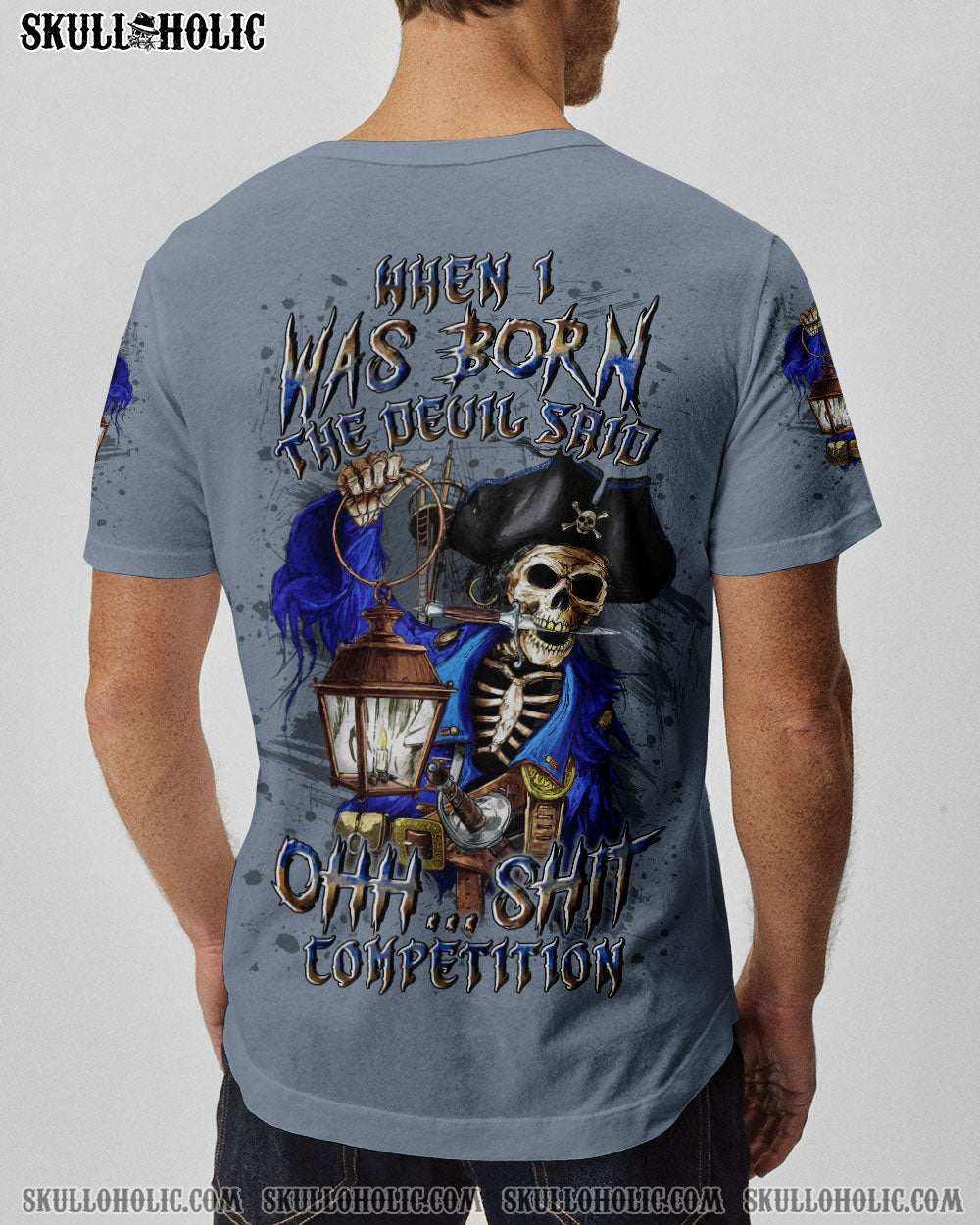 BLISSCORNERS WHEN I WAS BORN PIRATE SKULL ALL OVER PRINT