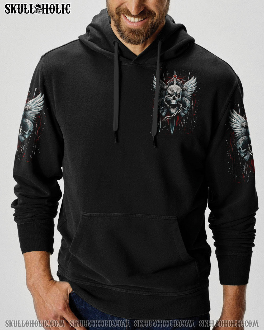 BLISSCORNERS I HAVE 3 SIDES 3 SKULLS ALL OVER PRINT
