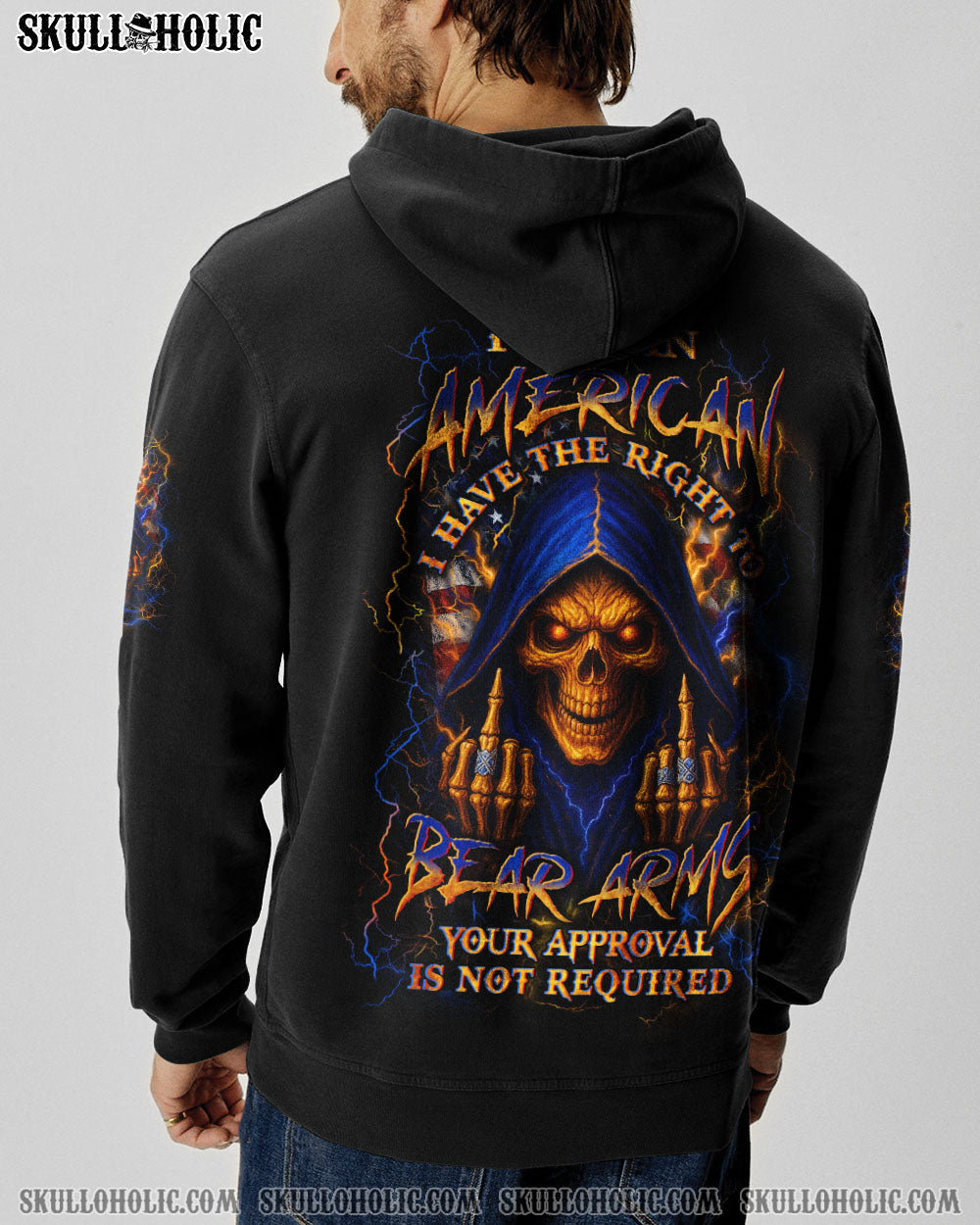 BLISSCORNERS I AM AN AMERICAN SKULL ALL OVER PRINT
