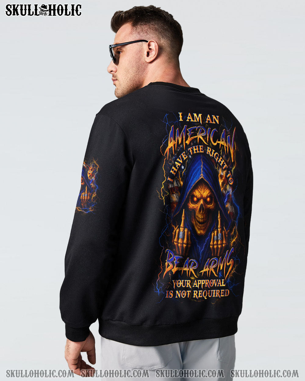 BLISSCORNERS I AM AN AMERICAN SKULL ALL OVER PRINT