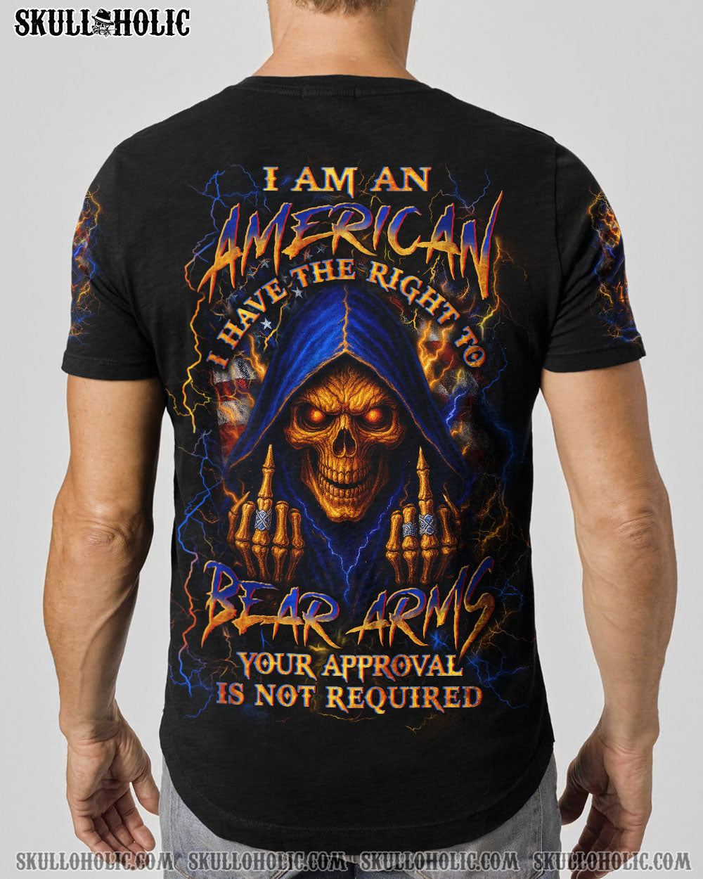 BLISSCORNERS I AM AN AMERICAN SKULL ALL OVER PRINT