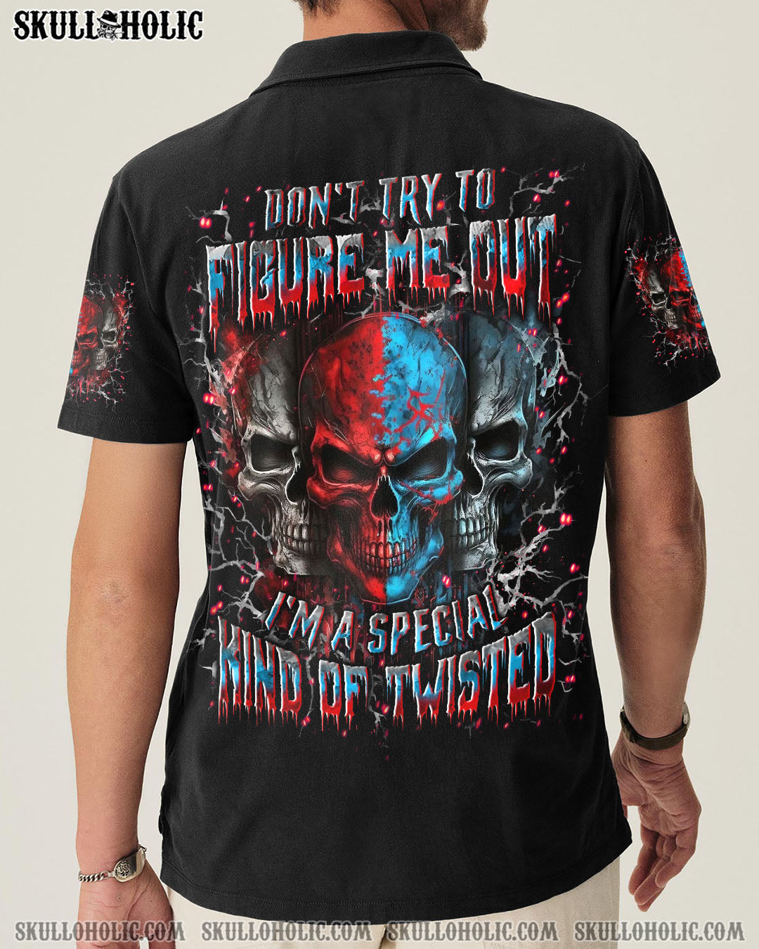 BLISSCORNERS DON'T TRY TO FIGURE ME OUT SKULL ALL OVER PRINT
