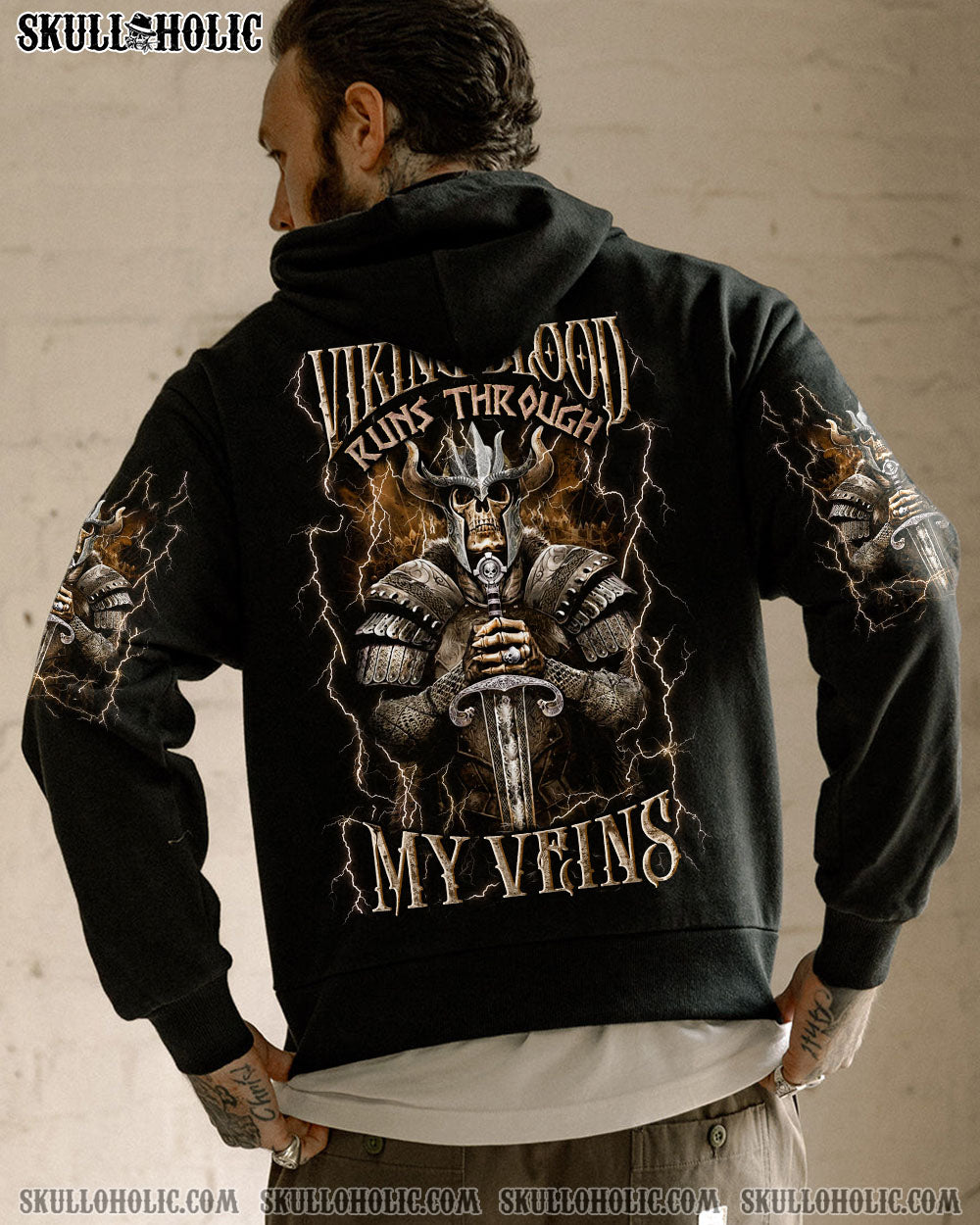 BLISSCORNERS VIKING BLOOD RUNS THROUGH MY VEINS ALL OVER PRINT
