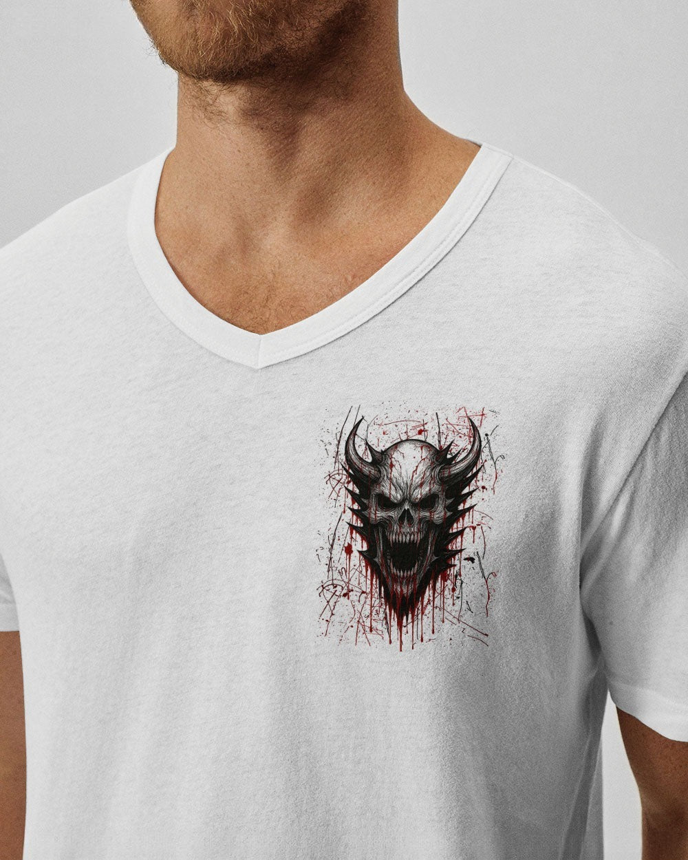 BLISSCORNERS I'M NEVER ALONE SKULL DEMON ALL OVER PRINT