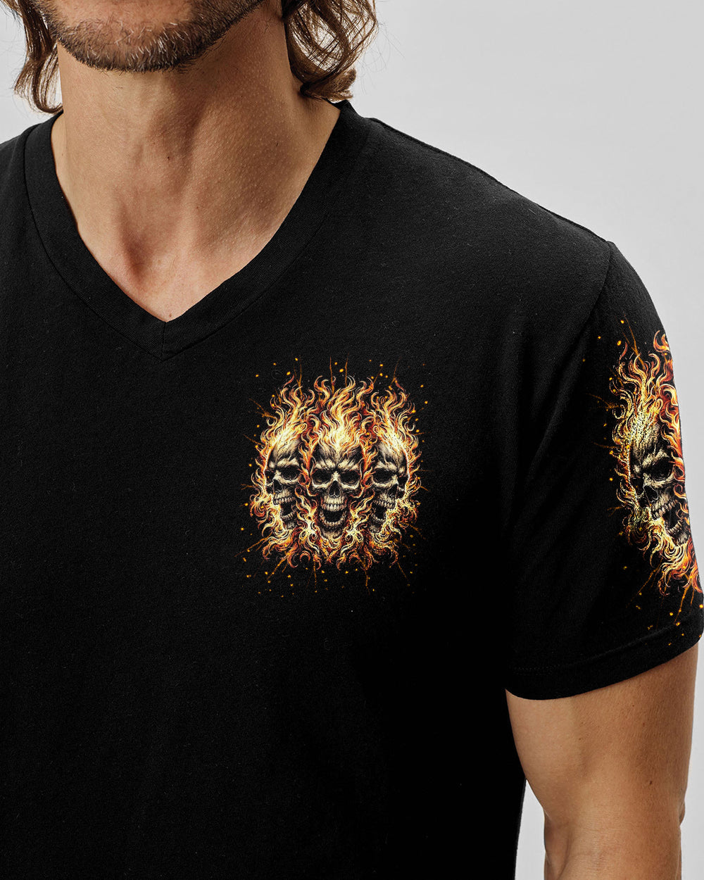BLISSCORNERS WALK AWAY I HAVE ANGER ISSUES FIRE SKULL ALL OVER PRINT