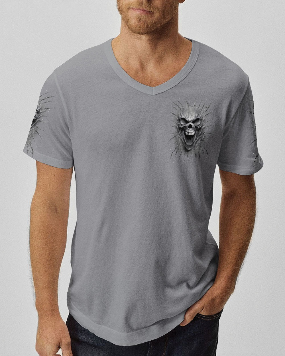 BLISSCORNERS I'M NEVER ALONE SKULL DEMON ALL OVER PRINT