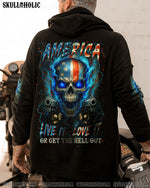 BLISSCORNERS AMERICA LIVE IT LOVE IT OR GET THE HELL OUT SKULL ALL OVER PRINT