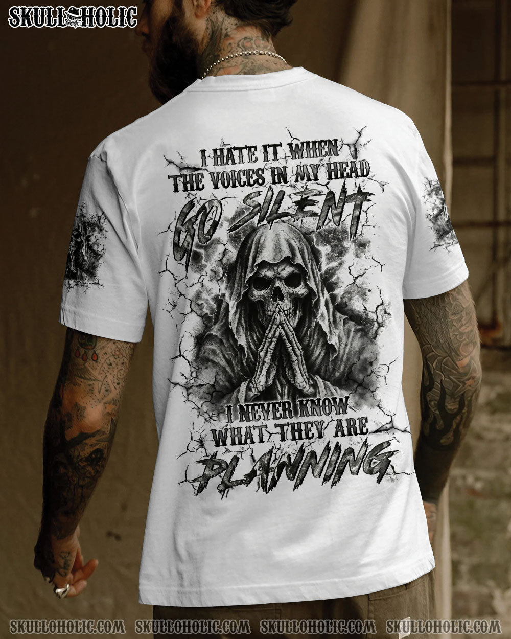 BLISSCORNERS I HATE IT WHEN THE VOICES IN MY HEAD GO SILENT ALL OVER PRINT