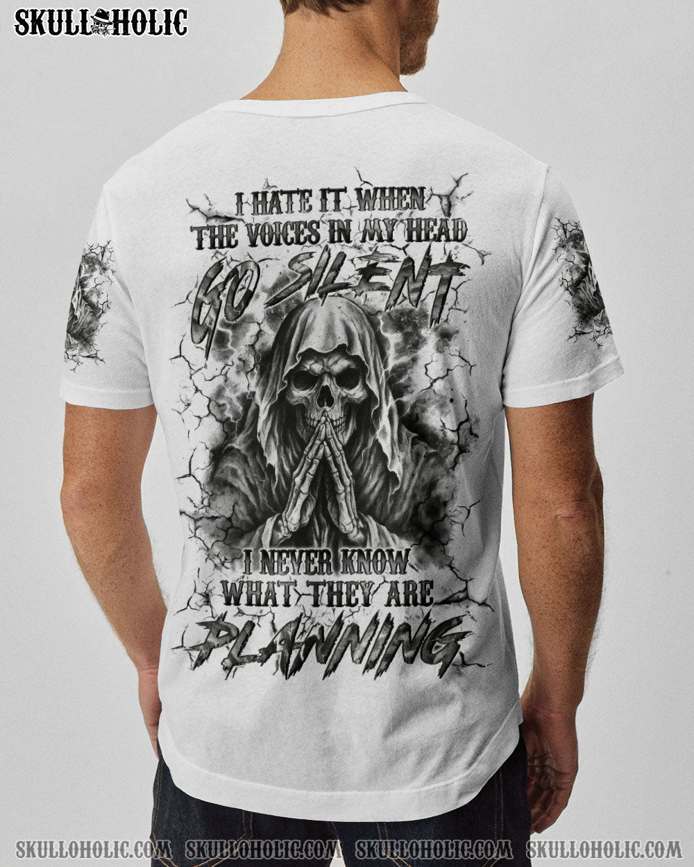 BLISSCORNERS I HATE IT WHEN THE VOICES IN MY HEAD GO SILENT ALL OVER PRINT