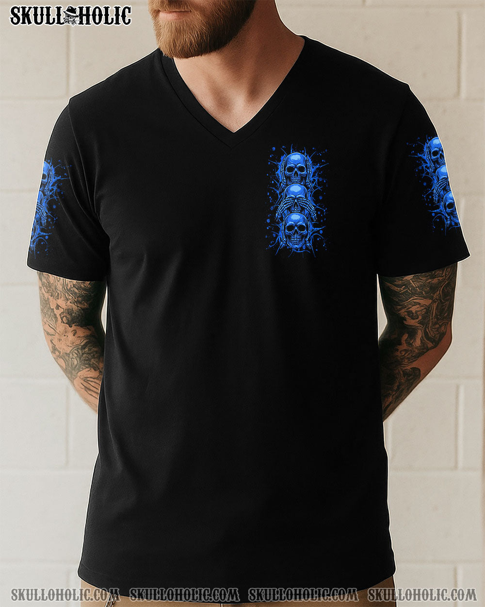 BLISSCORNERS STUCK BETWEEN IDK IDC AND IDGAF SKULL ALL OVER PRINT