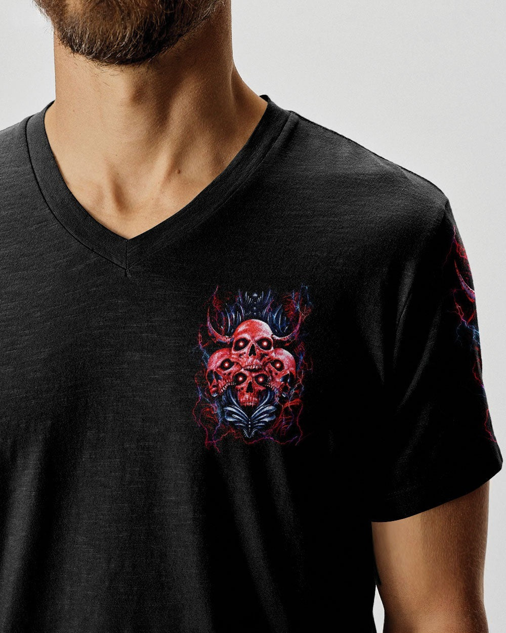 BLISSCORNERS I'M NEVER ALONE SKULL DEMON ALL OVER PRINT