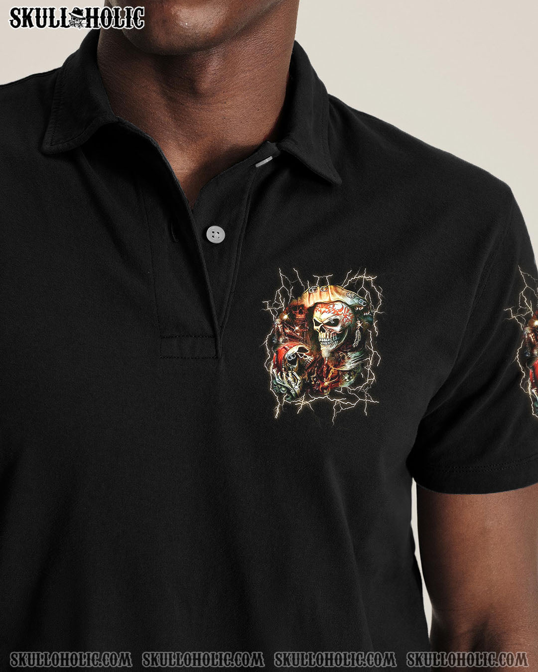 BLISSCORNERS I CAN'T GO TO HELL PIRATE SKULL ALL OVER PRINT