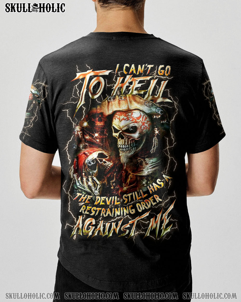 BLISSCORNERS I CAN'T GO TO HELL PIRATE SKULL ALL OVER PRINT