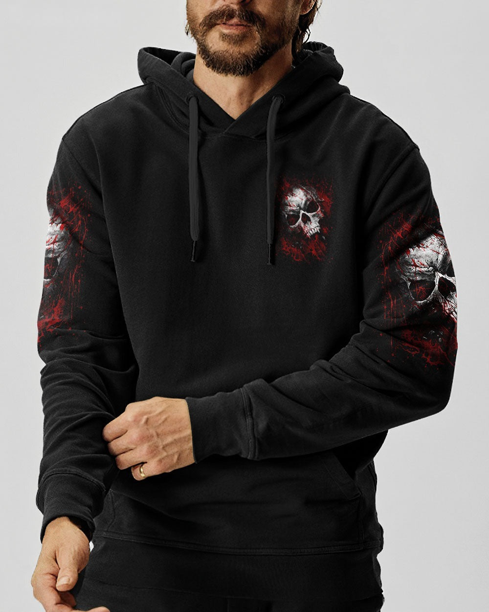 BLISSCORNERS I'M NEVER ALONE SKULL DEMON ALL OVER PRINT