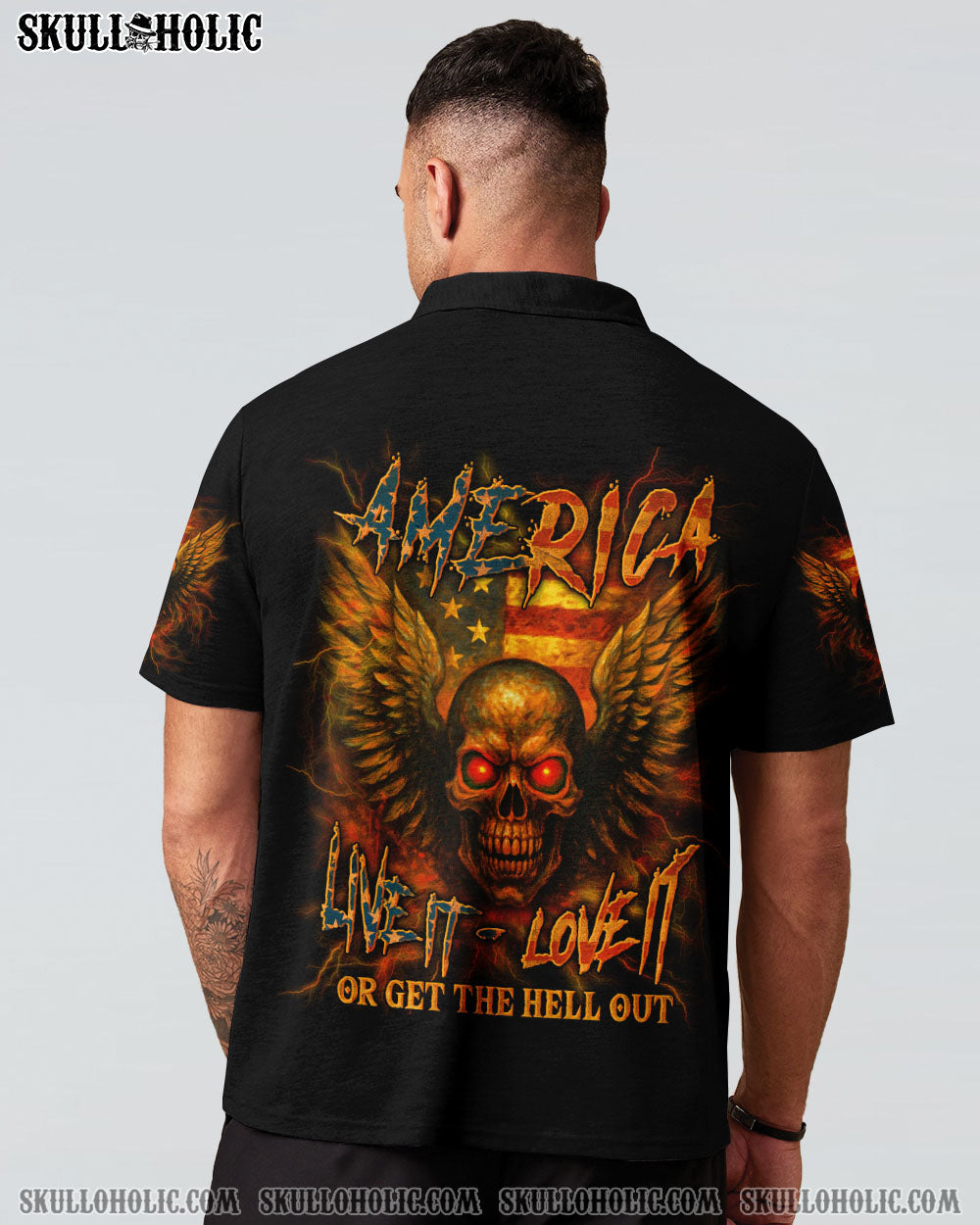 BLISSCORNERS AMERICA LIVE IT LOVE IT OR GET THE HELL OUT ALL OVER PRINT