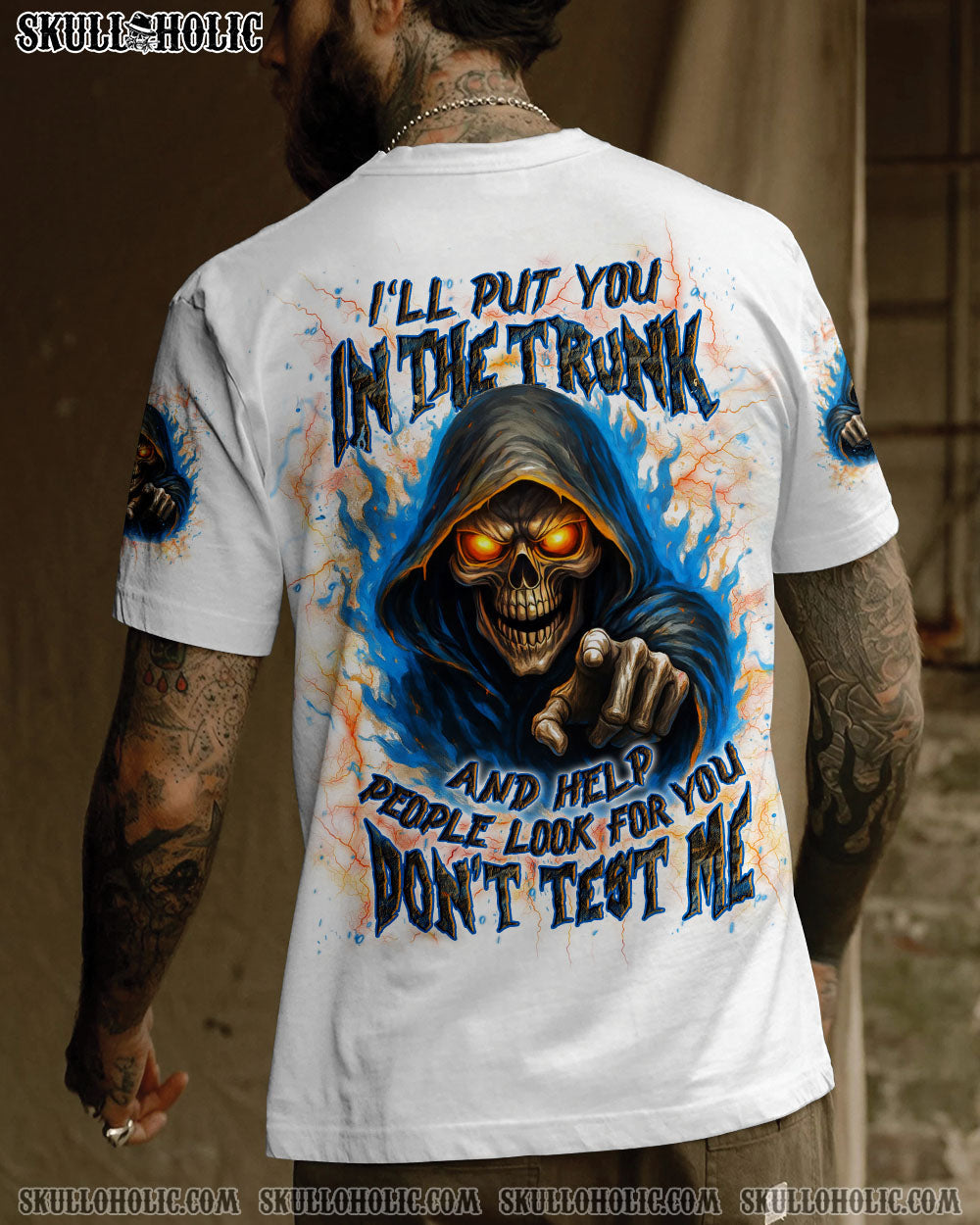 BLISSCORNERS I'LL PUT YOU IN THE TRUNK REAPER ALL OVER PRINT
