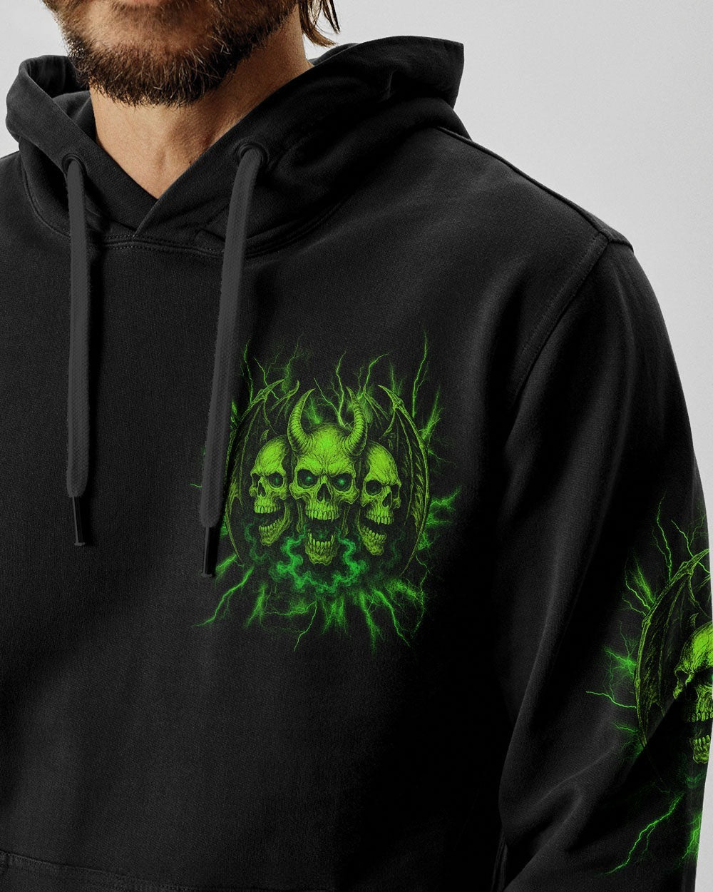 BLISSCORNERS I'M NEVER ALONE SKULL DEMON ALL OVER PRINT