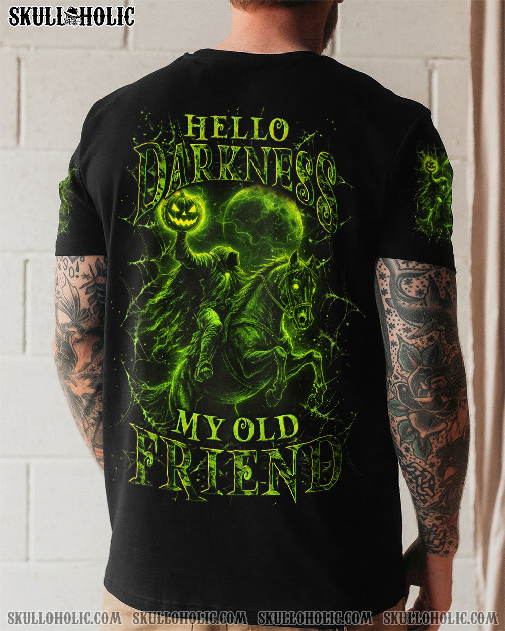 BLISSCORNERS HELLO DARKNESS MY OLD FRIEND HALLOWEEN ALL OVER PRINT
