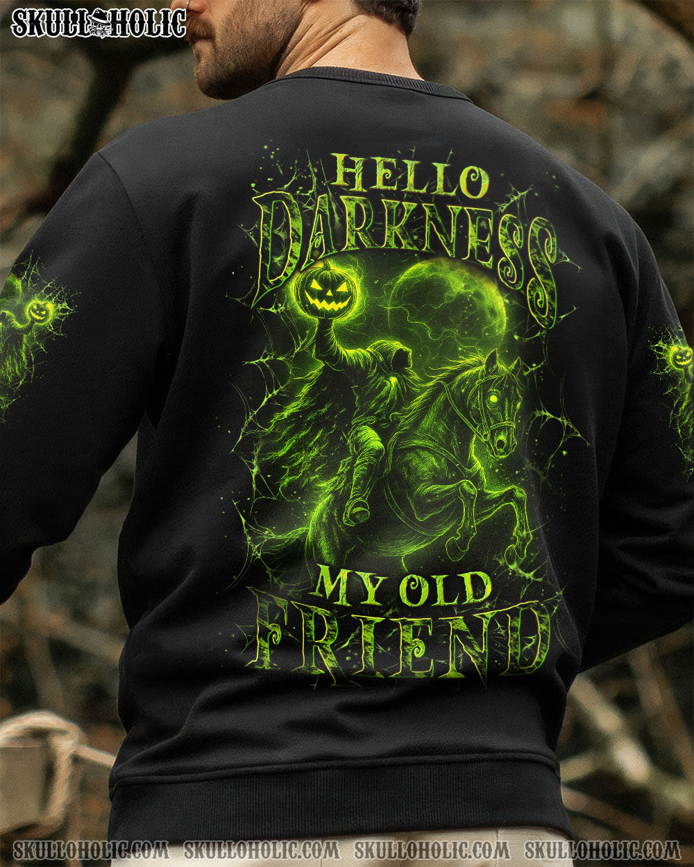 BLISSCORNERS HELLO DARKNESS MY OLD FRIEND HALLOWEEN ALL OVER PRINT