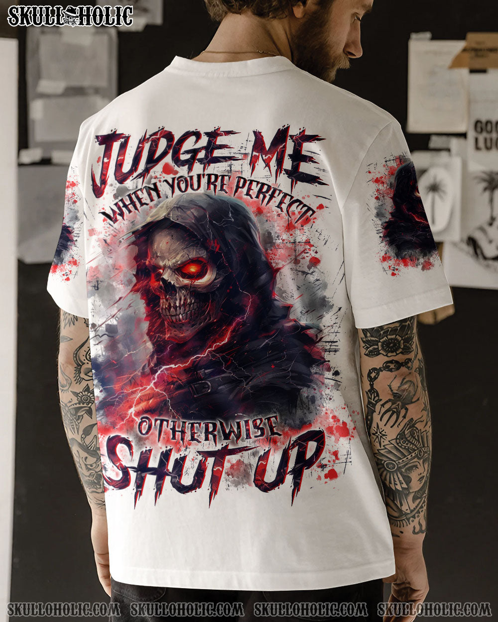 BLISSCORNERS JUDGE ME WHEN SKULL ALL OVER PRINT