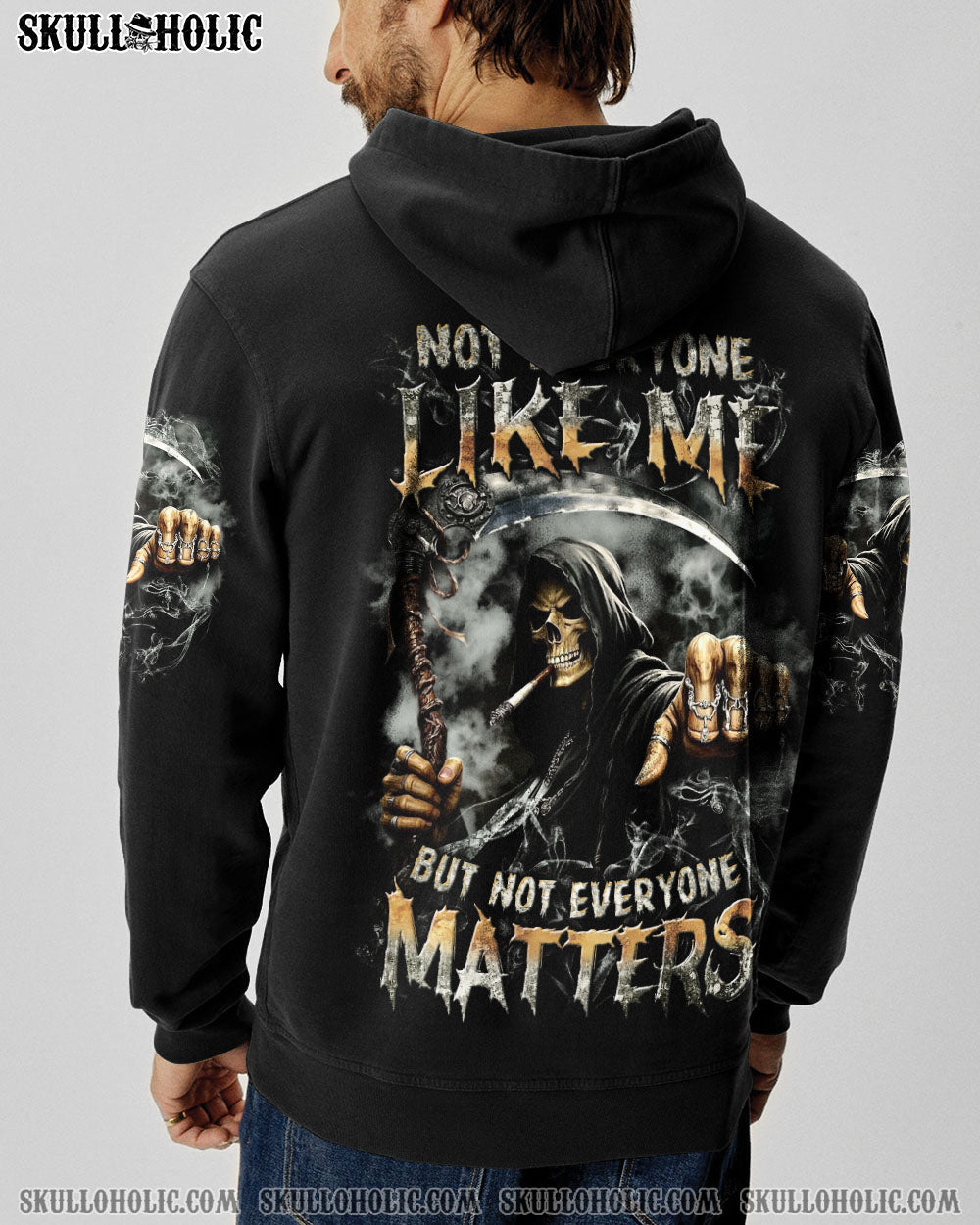 BLISSCORNERS NOT EVERYONE LIKES ME SKULL REAPER ALL OVER PRINT
