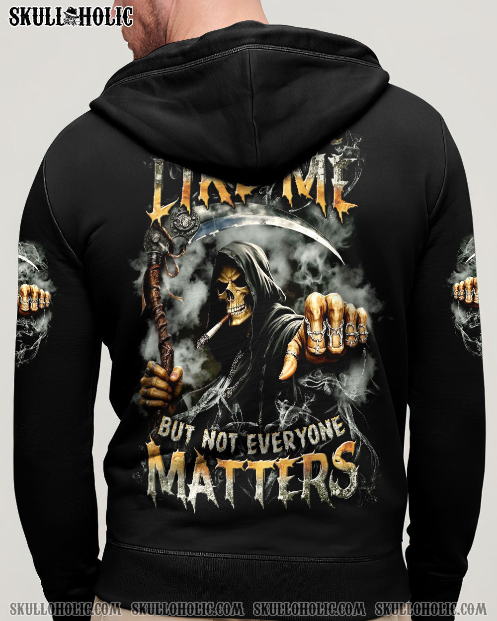 BLISSCORNERS NOT EVERYONE LIKES ME SKULL REAPER ALL OVER PRINT